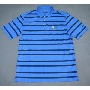 Nike Polo Dri Fit Tour Performance The Presidents Cup Golf Striped Men's Large